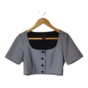 House of Harlow 1960 Houndstooth Cropped
Jacket Top Short Sleeve Size 4 Layering